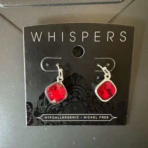 Red (Ruby-like color) Earrings